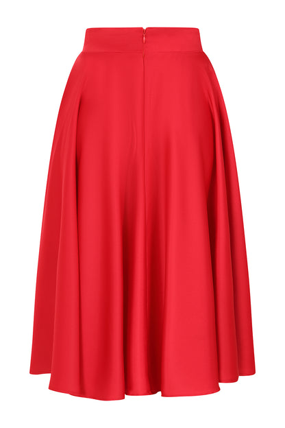 Red Legacy Circular Skirt - Retro Rock in rot
