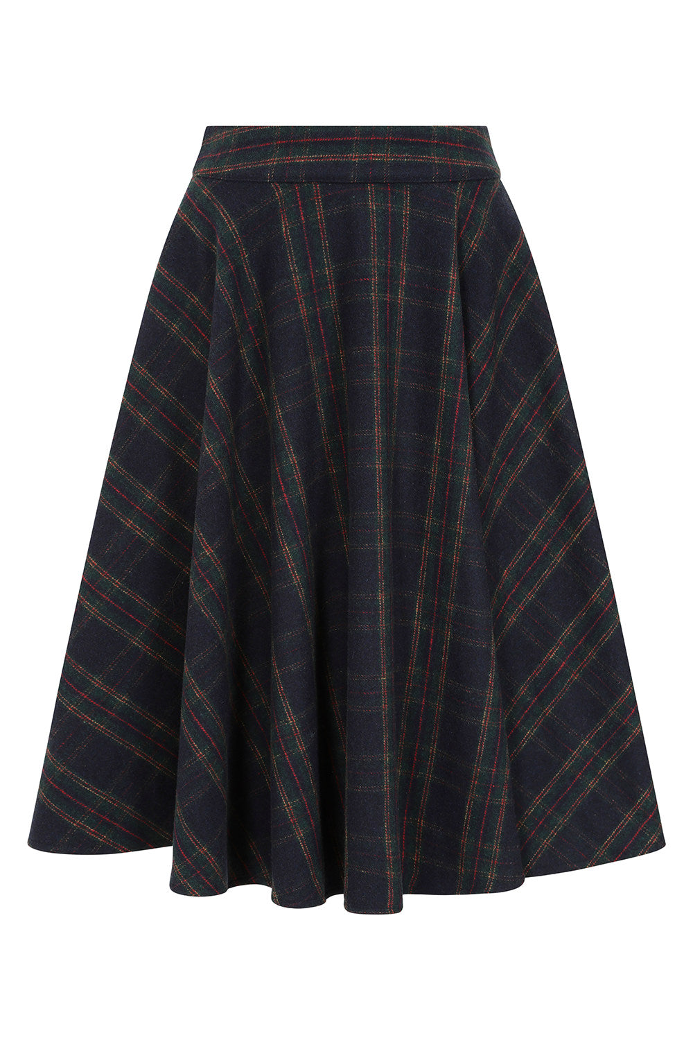 Wool Mix School Skirt - Winterrock Wolle navy