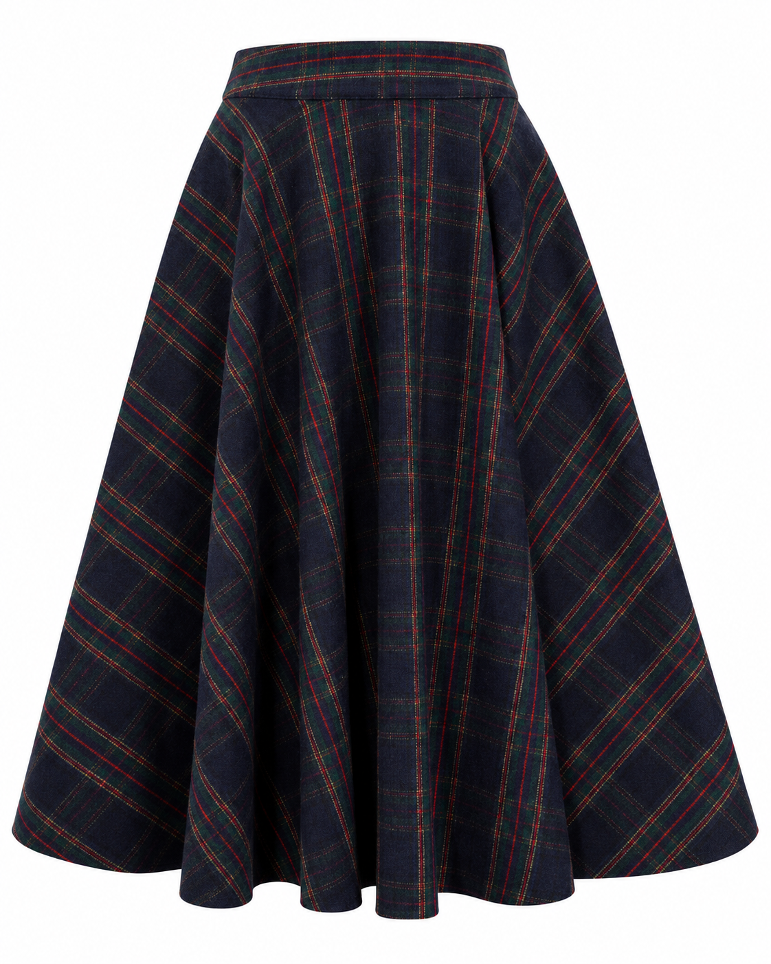 Wool Mix School Skirt - Winterrock Wolle navy