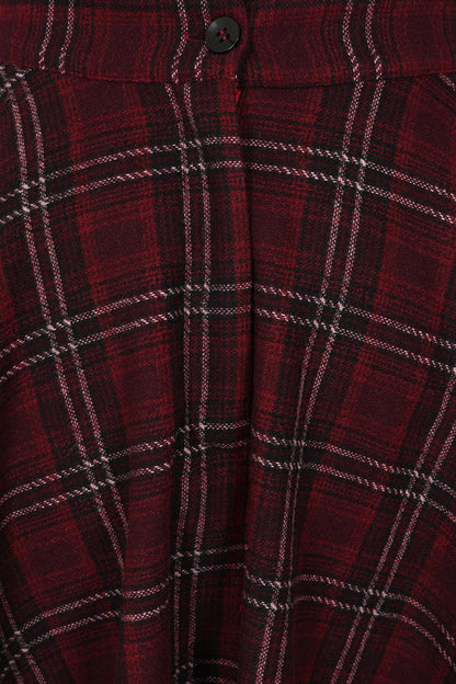 Lovely Cary Wool Skirt - Winter Rock in burgundy Tartan