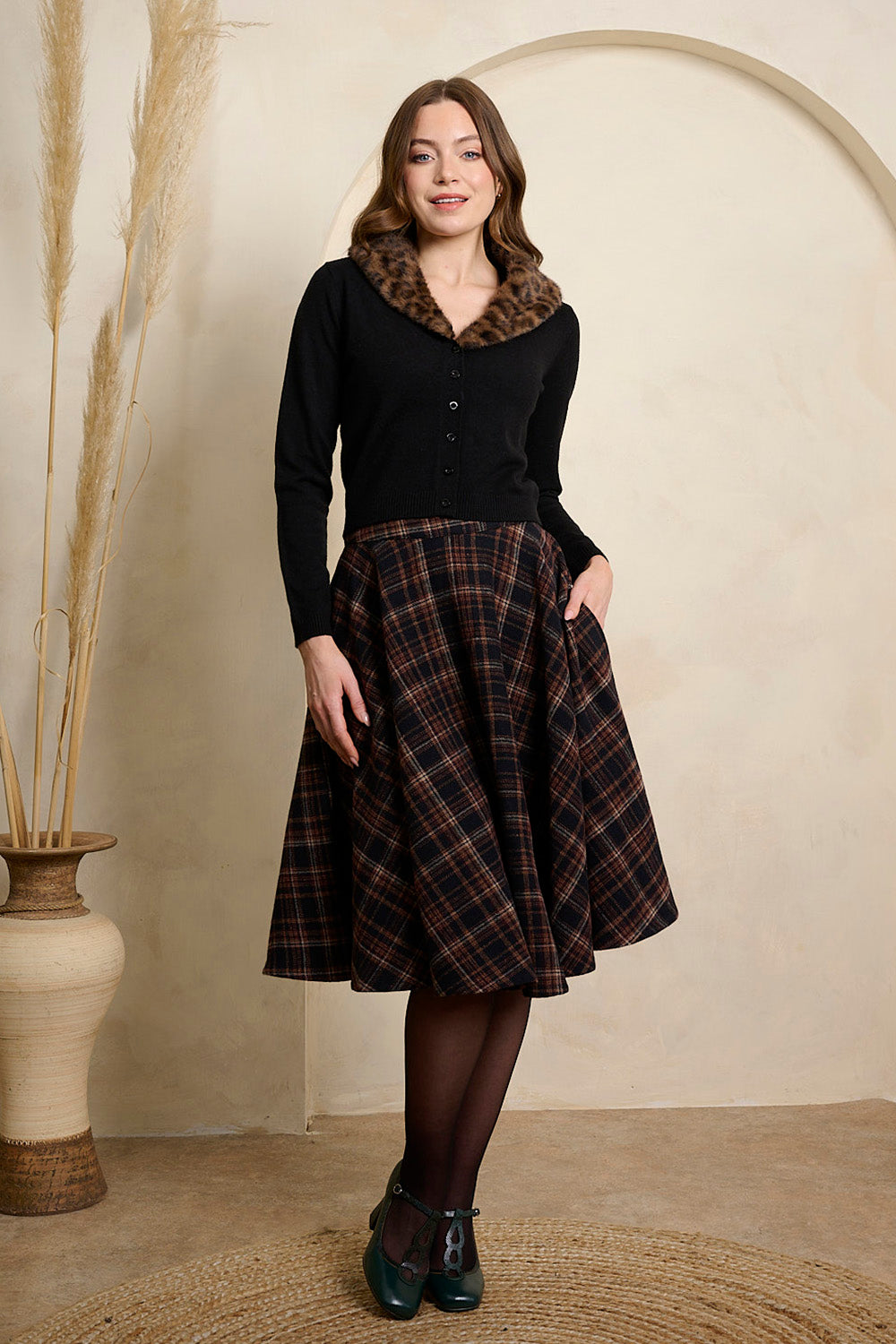 Cary Books Check Skirt - Retro Rock kariert