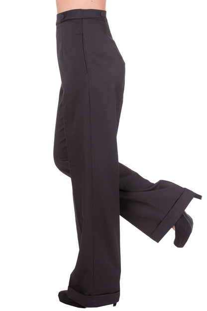 Party On Vintage Trousers schwarz