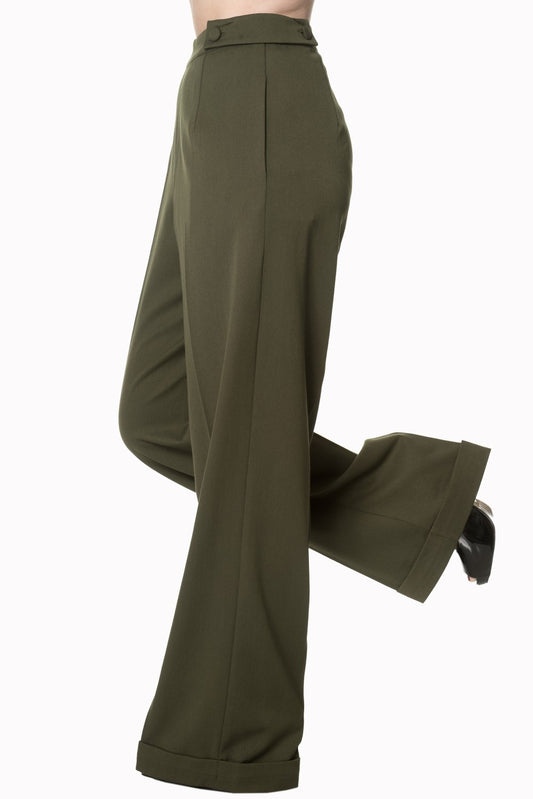 Party On Vintage Trousers olive