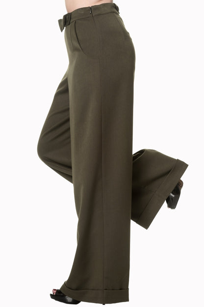 Hidden Away Trousers olive