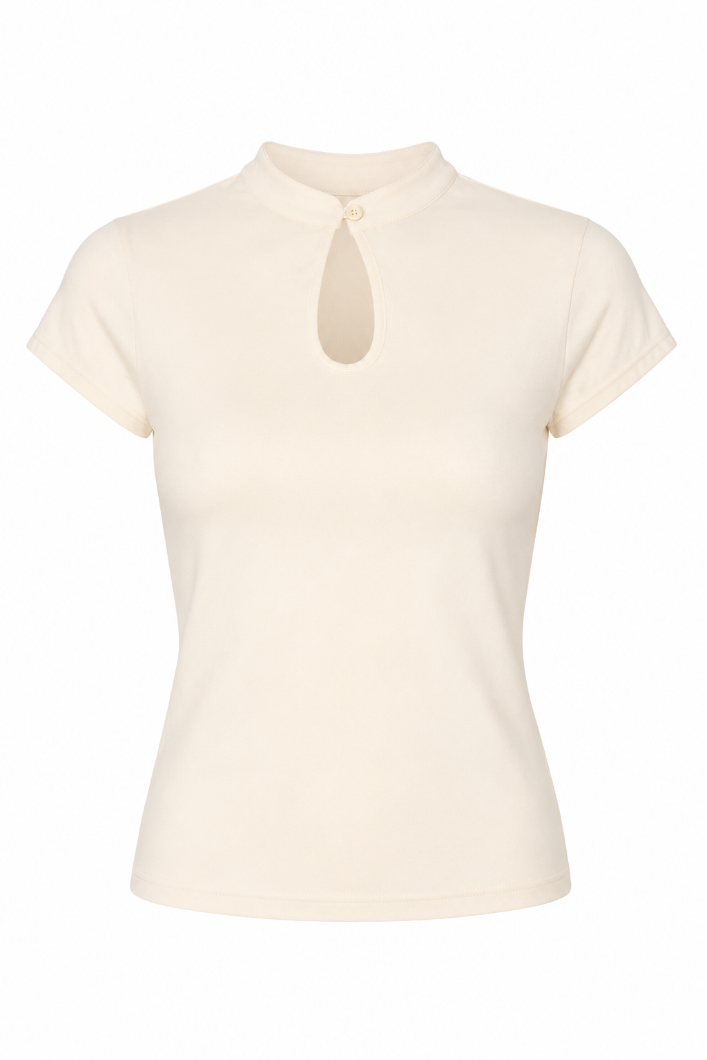 Mandarin Collar Top creme