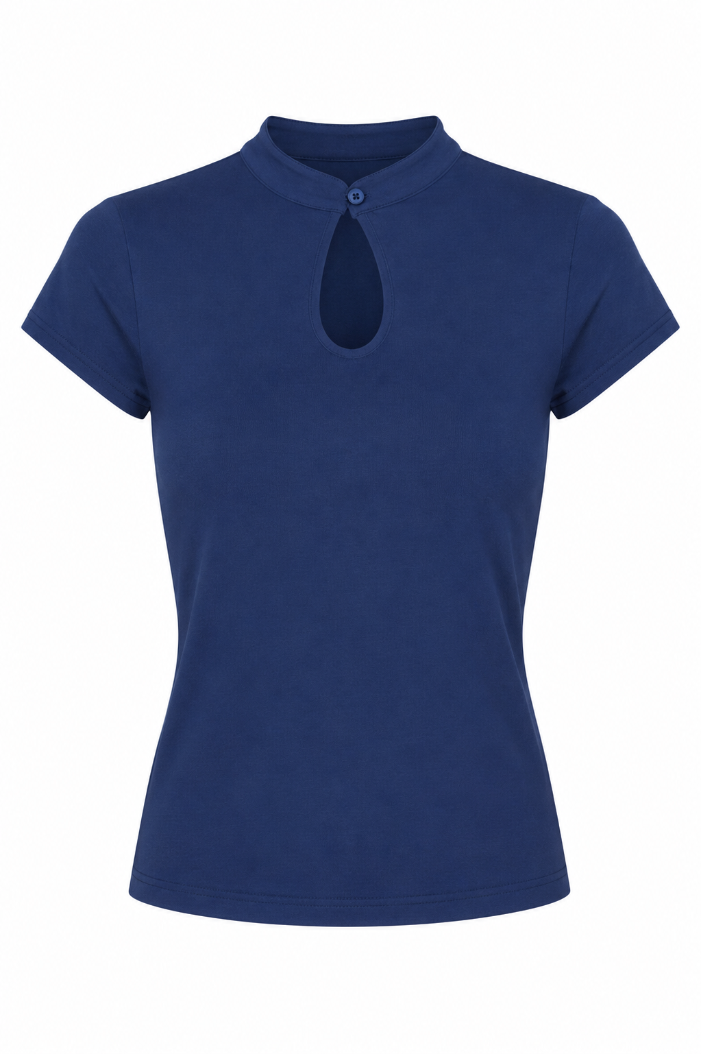 Mandarin Collar Top navy