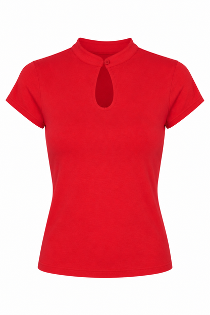 Mandarin Collar Top rot