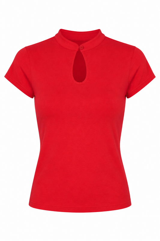 Mandarin Collar Top rot