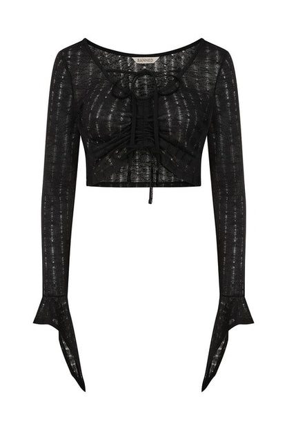 Witching Goth Top - Oberteil mit Hexen-Ärmel