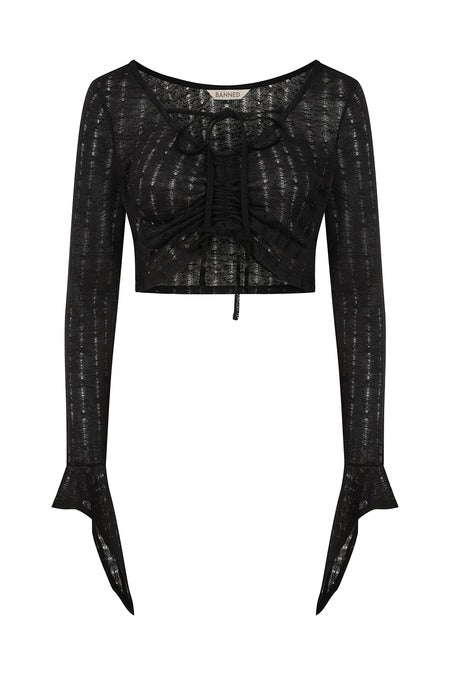 Witching Goth Top - Oberteil mit Hexen-Ärmel