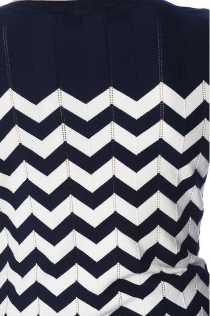 Vanilla Pulli in navy-weiß - ZickZack Top