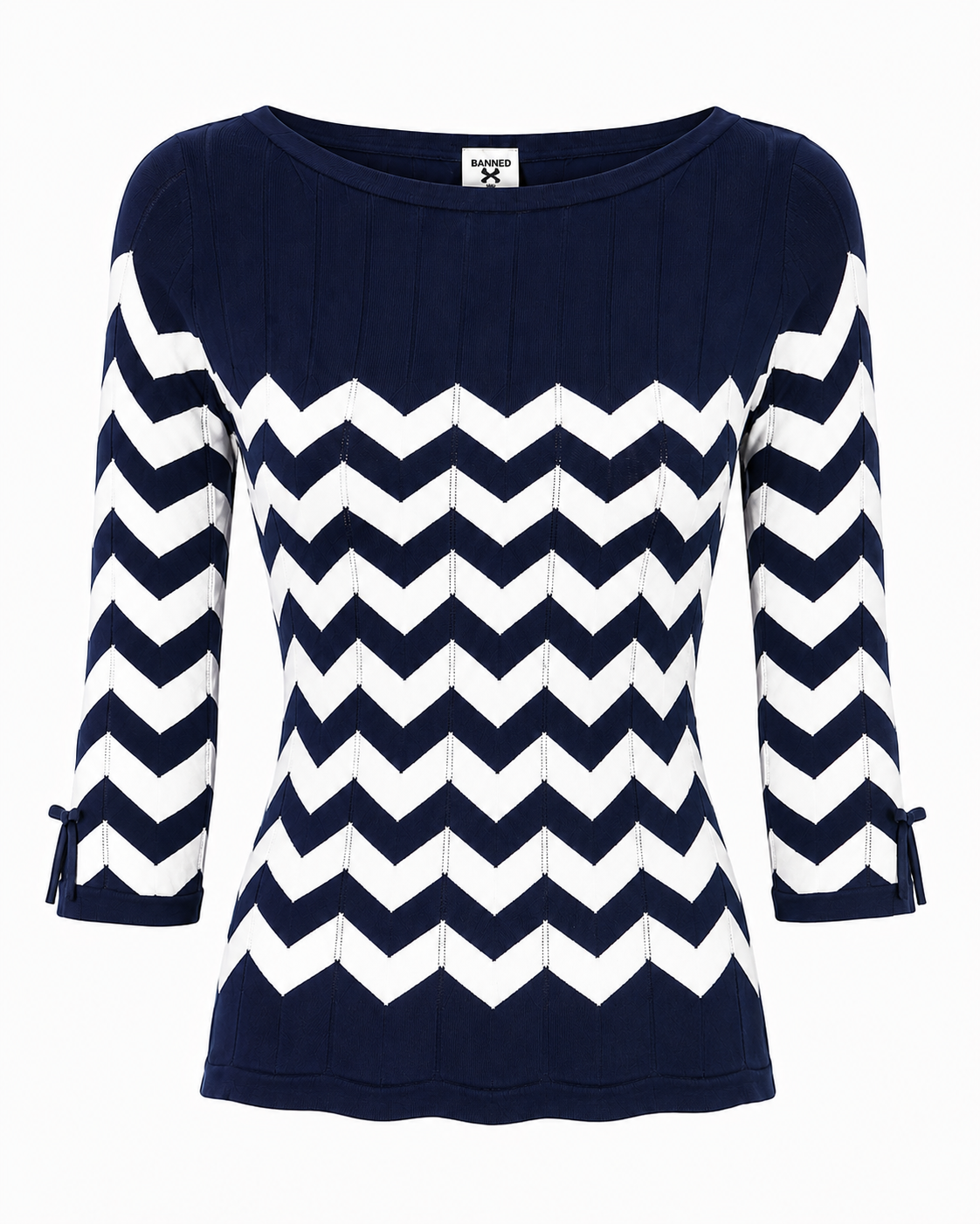 Vanilla Pulli in navy-weiß - ZickZack Top