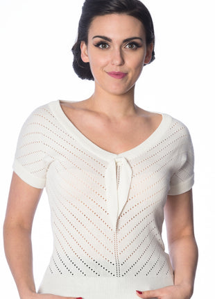 Patricia Pointelle Top ivory
