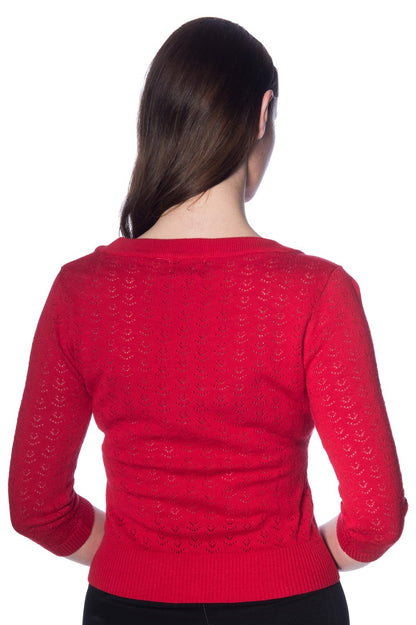 Pointelle Jumper rot