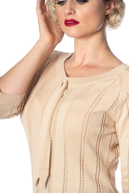 Belle Bow Pulli beige
