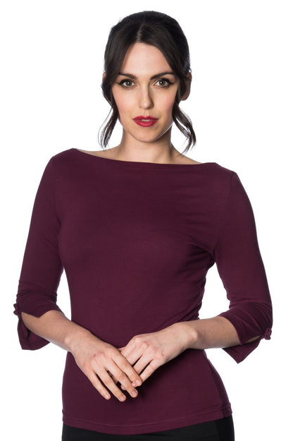 Oonagh Basic Top burgundy
