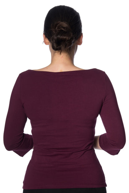 Oonagh Basic Top burgundy