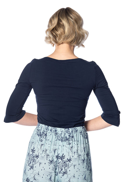Oonagh Basic Top navy