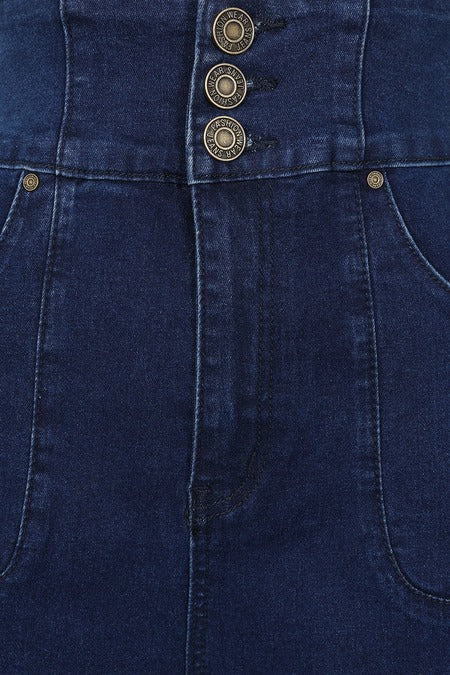 Denim Day Trousers - HighWaist Jeans mit abnehmbaren Trägern