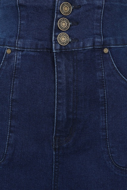 Denim Day Trousers - HighWaist Jeans mit abnehmbaren Trägern