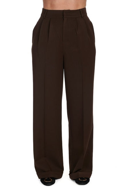 Etta James 40s Trousers - braune Marlene Hose