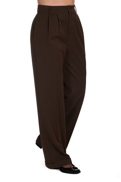 Etta James 40s Trousers - braune Marlene Hose