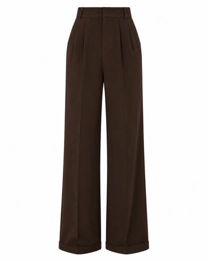 Etta James 40s Trousers - braune Marlene Hose