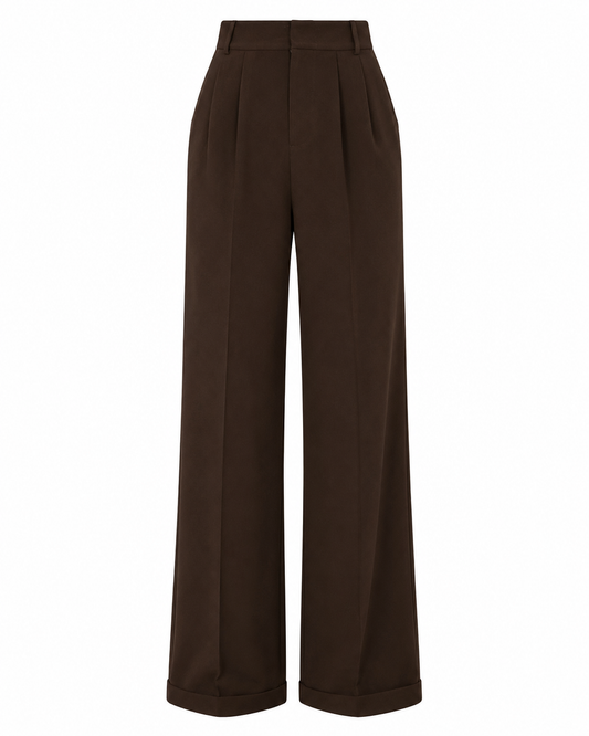 Etta James 40s Trousers - braune Marlene Hose