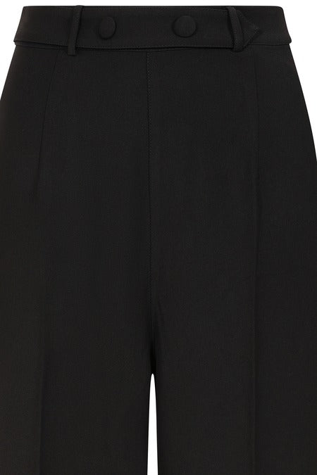 Mila Trousers - Retro High Waist Hose in schwarz