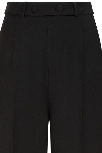 Mila Trousers - Retro High Waist Hose in schwarz