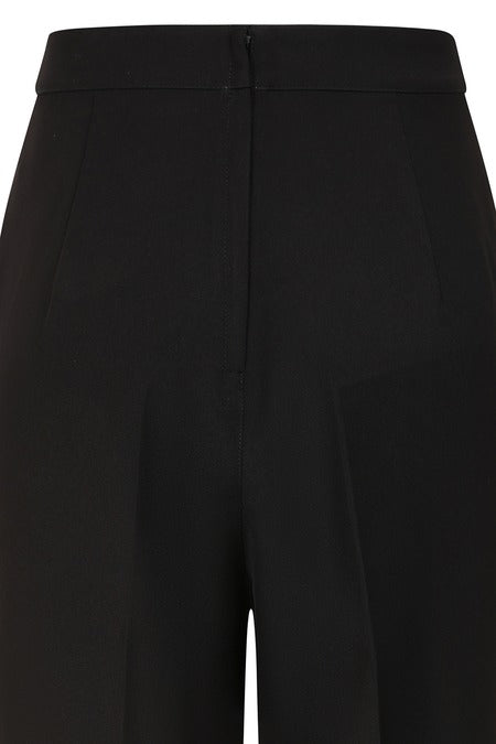 Mila Trousers - Retro High Waist Hose in schwarz