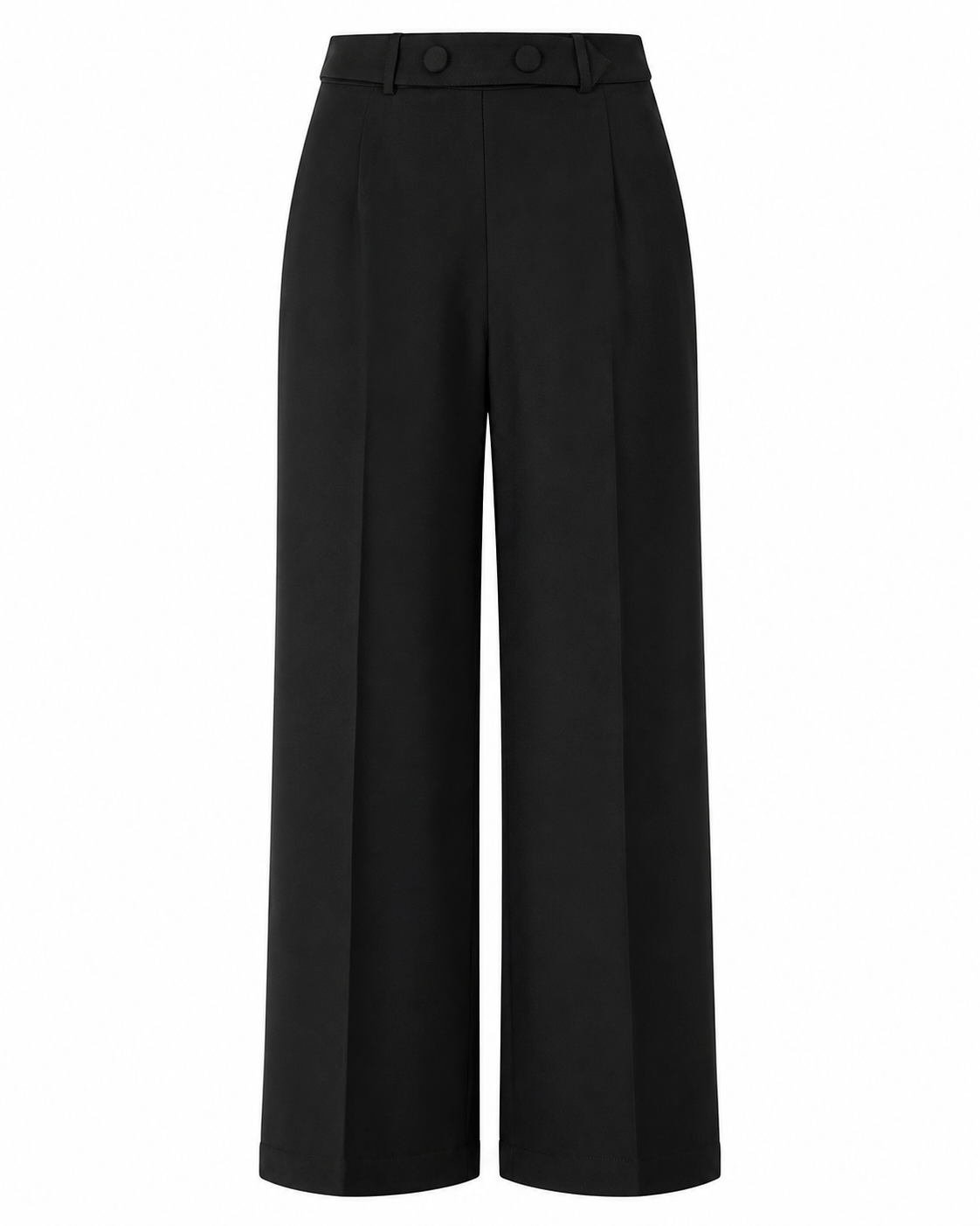 Mila Trousers - Retro High Waist Hose in schwarz