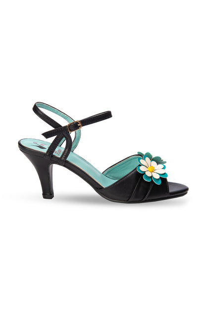 Dazed Blossom Sandale in schwarz und mustard