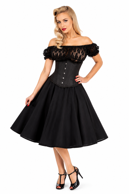 Candy Taillen-Korsett Taft schwarz