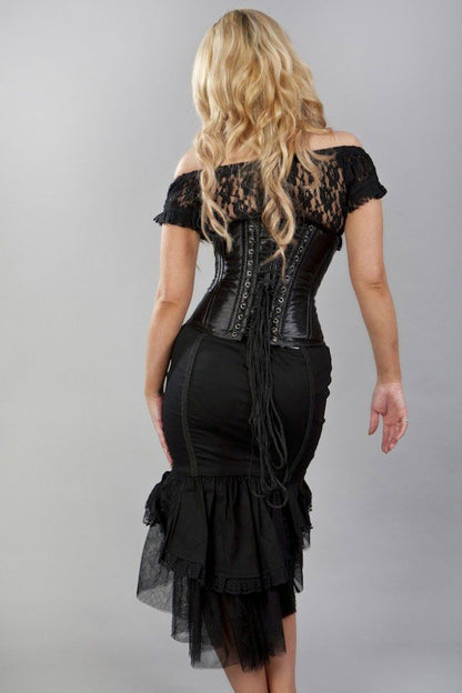 Elegance Unterbrust-Korsett Satin schwarz