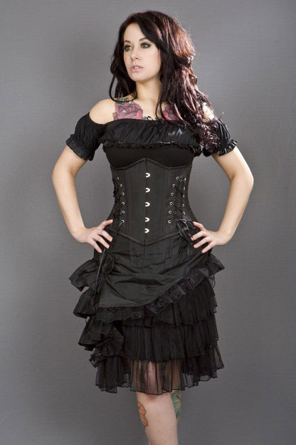 Mistress Unterbrust-Korsett Taft schwarz