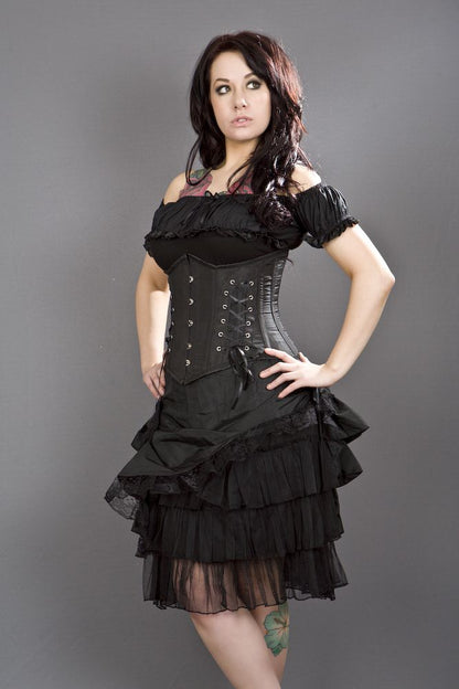 Mistress Unterbrust-Korsett Taft schwarz