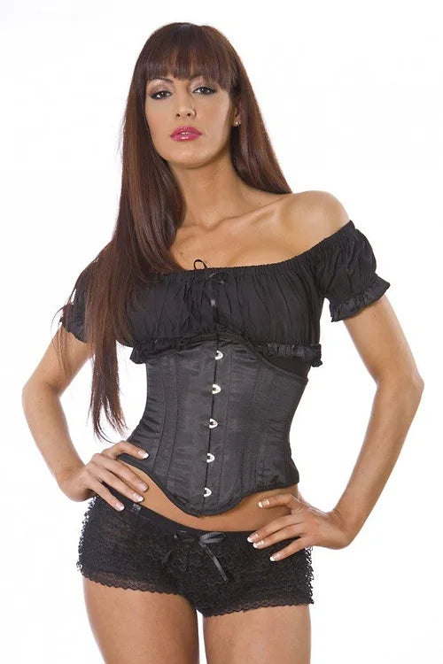 Waspie Cincher Taft schwarz