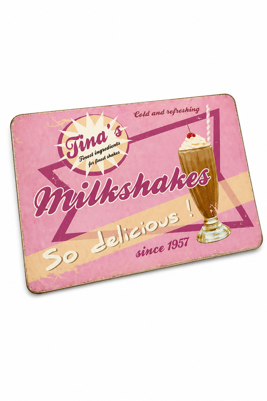 Retro Küchenbrettchen Milkshakes