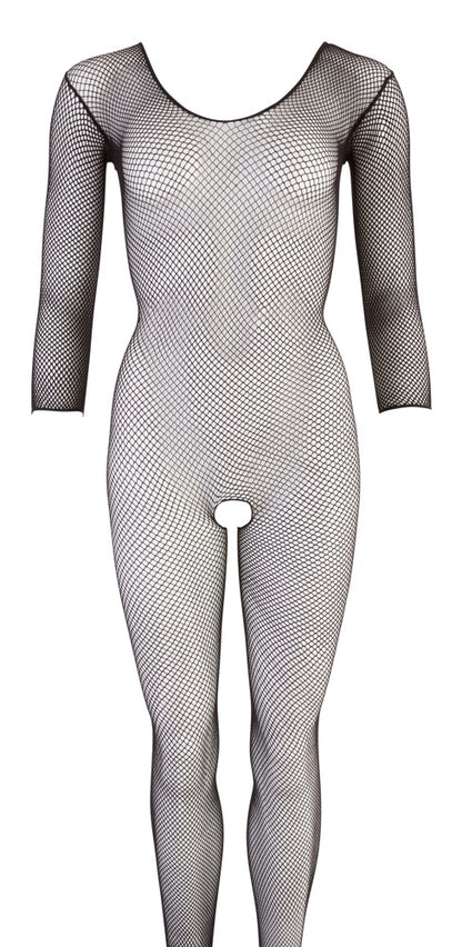 Fischnetz-Catsuit langarm