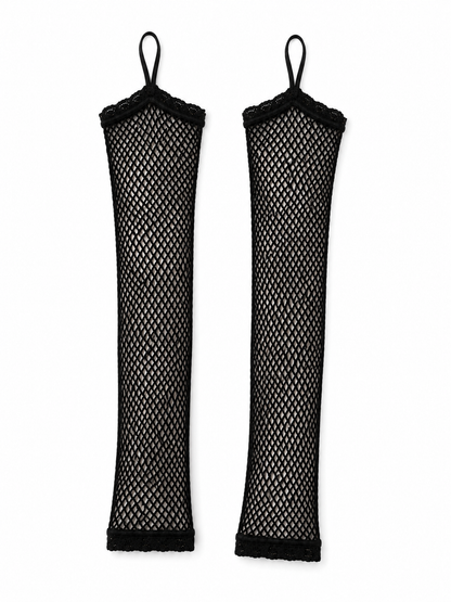 Netz-Armstulpen mit Fingerschlaufe