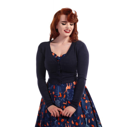Kimberly Knitted Bolero navy - Plus Size