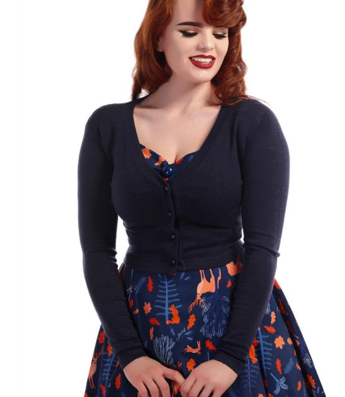 Kimberly Knitted Bolero navy - Plus Size