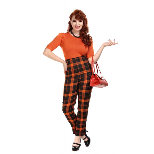 Bonnie Pumpkin Check Trousers