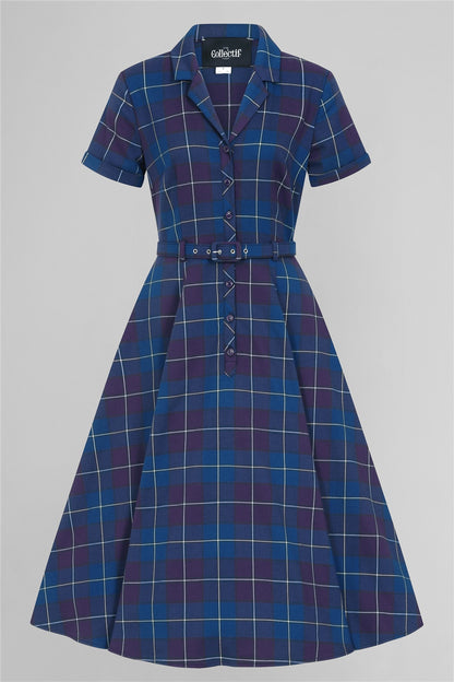 Caterina Mermaid Check Vintage Kleid