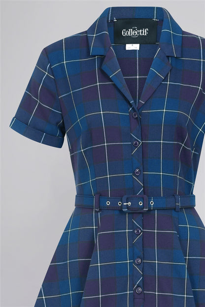 Caterina Mermaid Check Vintage Kleid