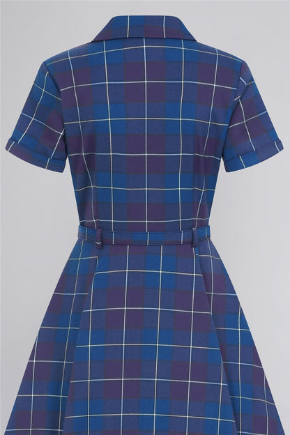 Caterina Mermaid Check Vintage Kleid
