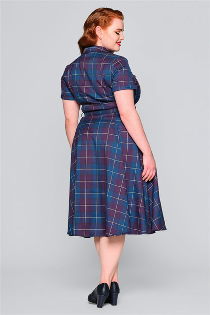Caterina Mermaid Check Vintage Kleid