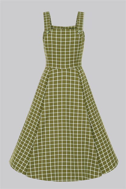 Eloise Acres Kleid grün-kariert