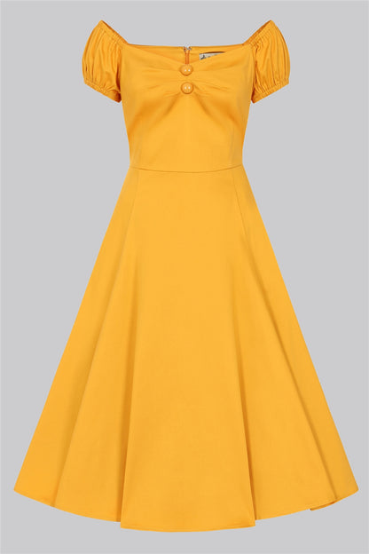 Dolores Doll Kleid uni mustard